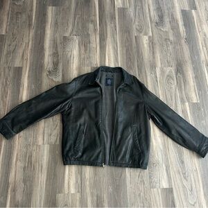 Nautica Mens Black leather jacket